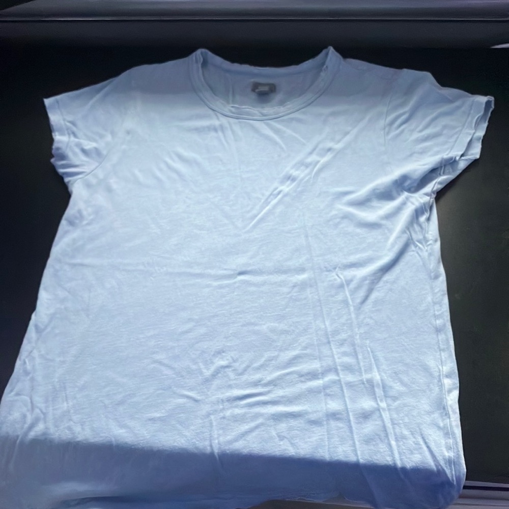 Aerie baby blue distressed top